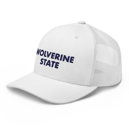 Michigan 'Wolverine State' Trucker Hat (Geometric Sans Font)