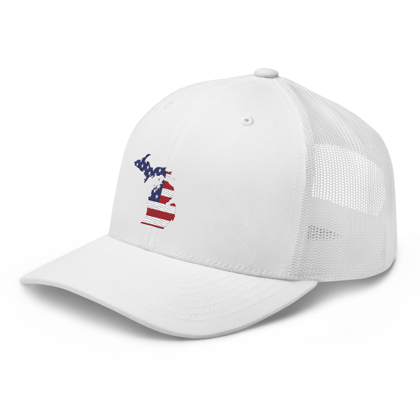 State of Michigan Trucker Hat (w/ USA Flag Outline)