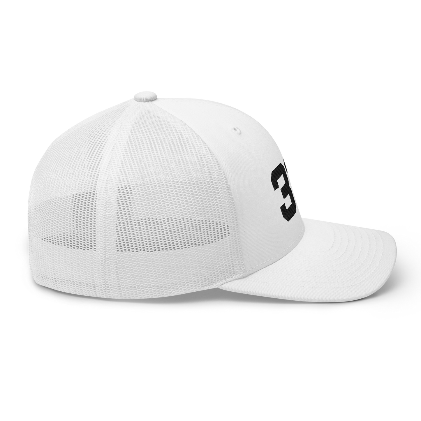 Detroit '313' Trucker Hat | White/Black Embroidery
