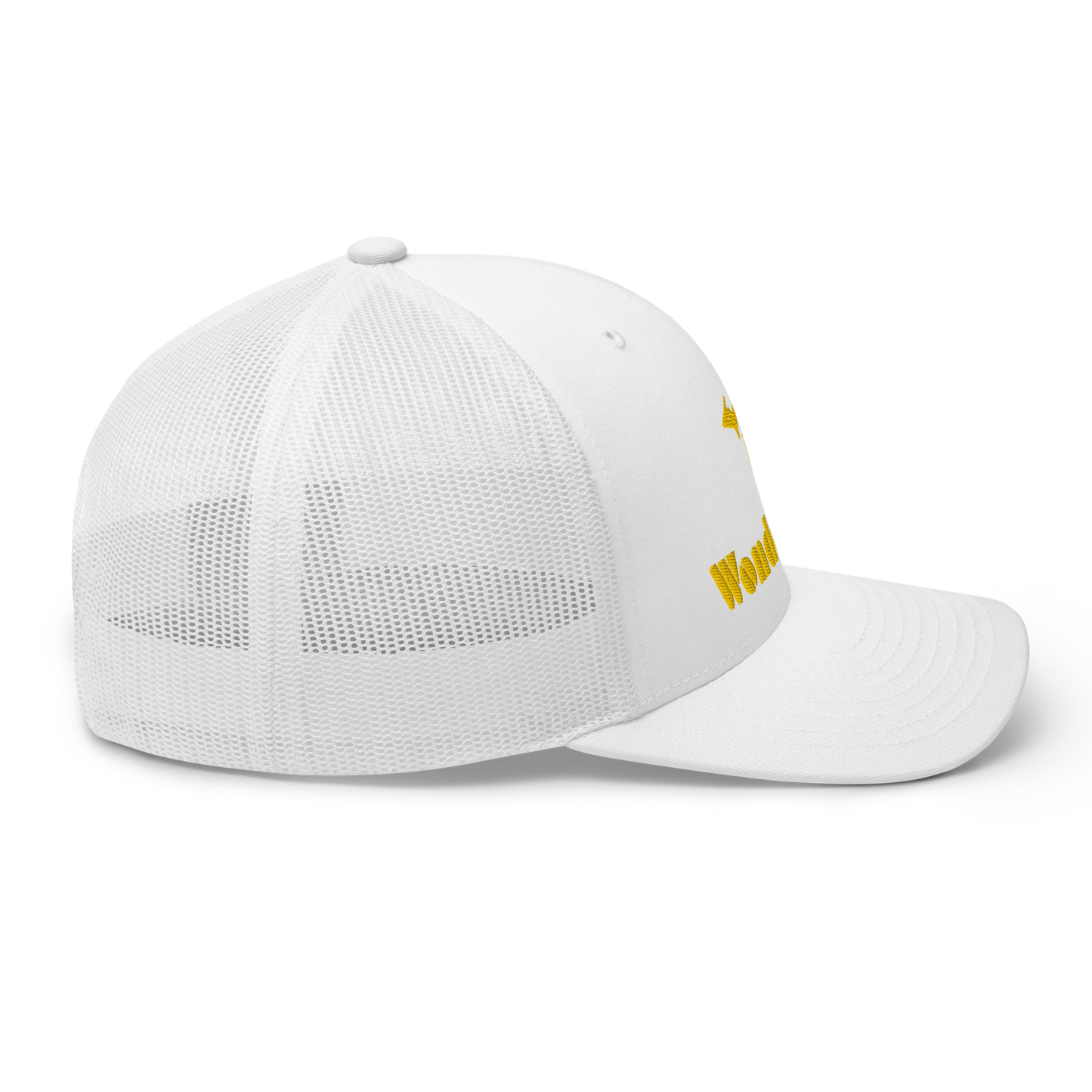 Michigan 'Wonderland' Trucker Hat (Art Deco Font) | Gold Embroidery