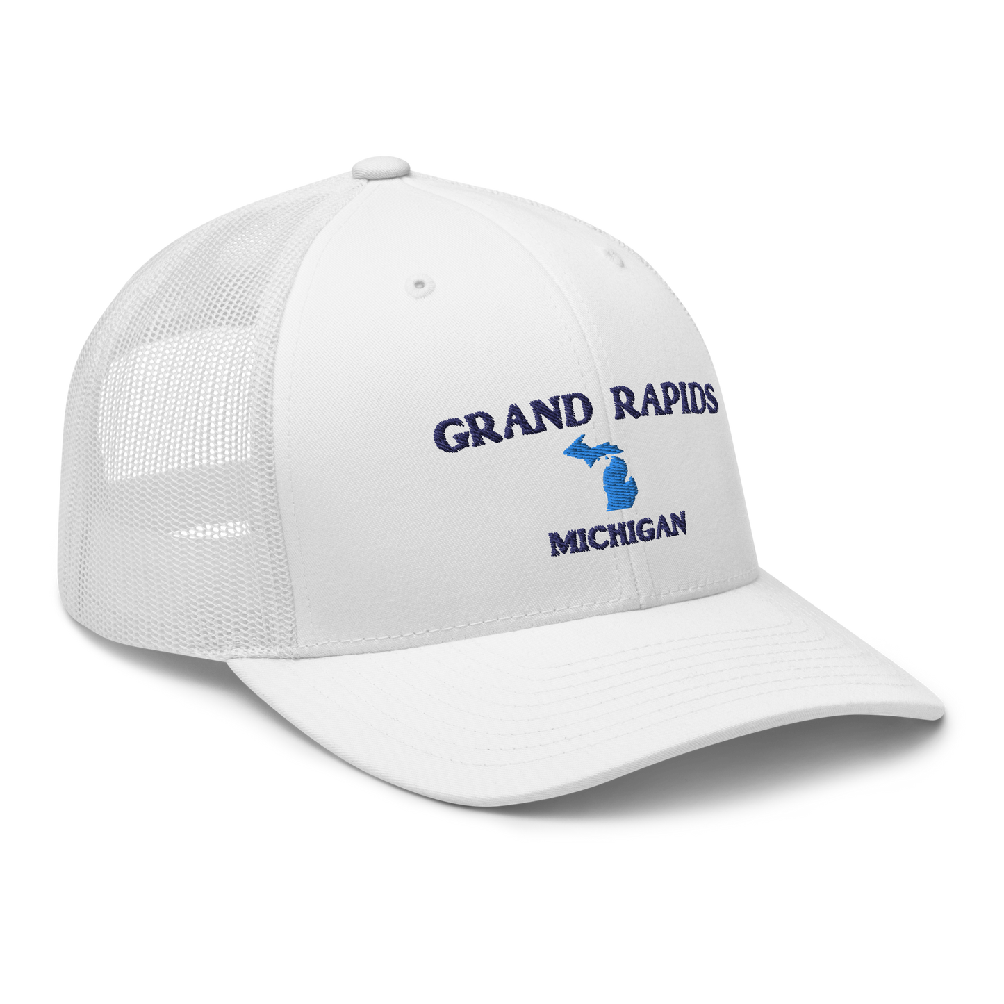 'Grand Rapids Michigan' Trucker Hat (w/ Michigan Outline)