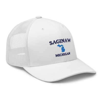 'Saginaw Michigan' Trucker Hat (w/ Michigan Outline)