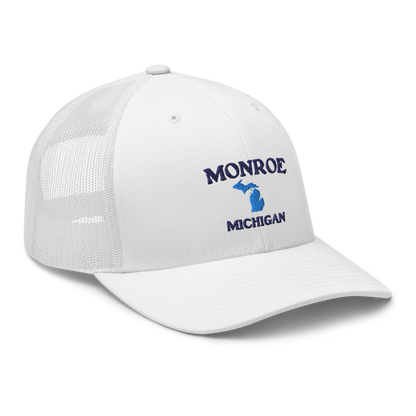 'Monroe Michigan' Trucker Hat (w/ Michigan Outline)