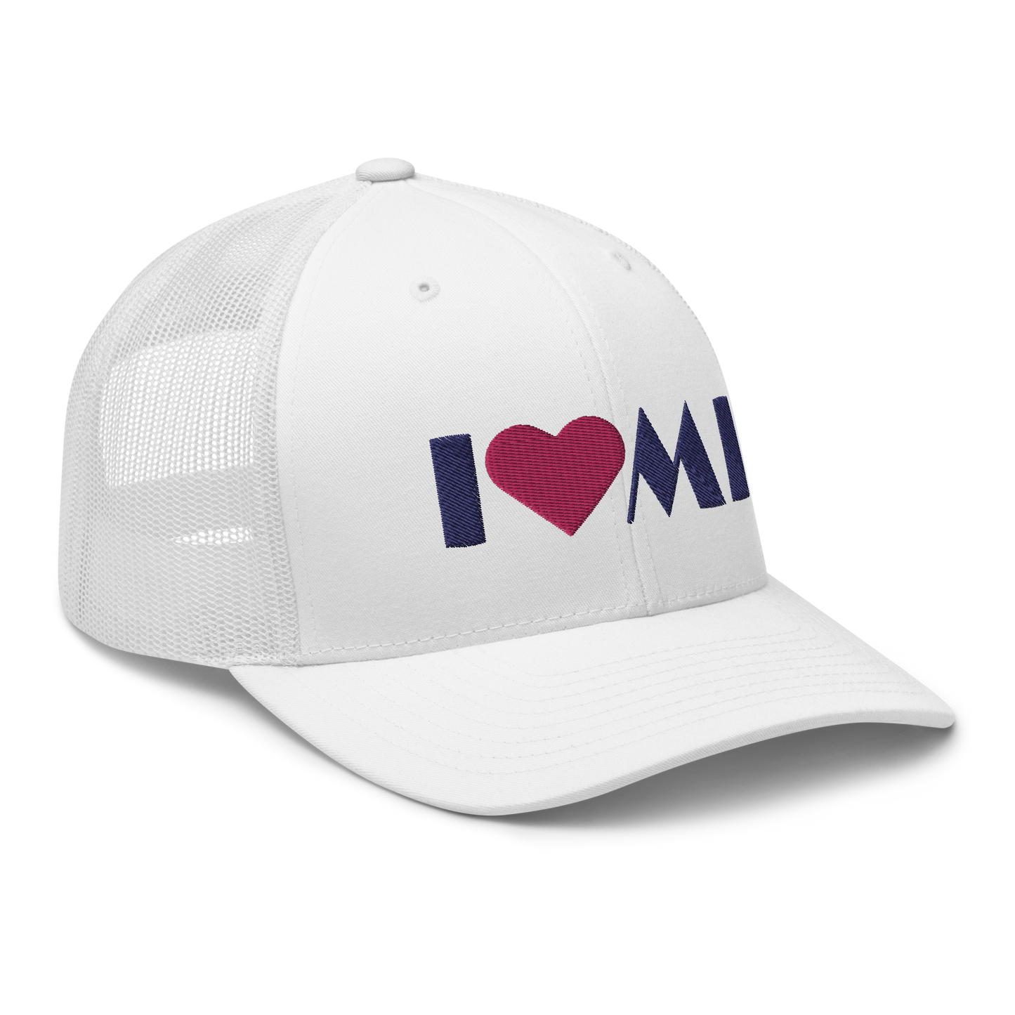 Michigan 'I ❤️ MI' Trucker Hat (Art Deco Font)