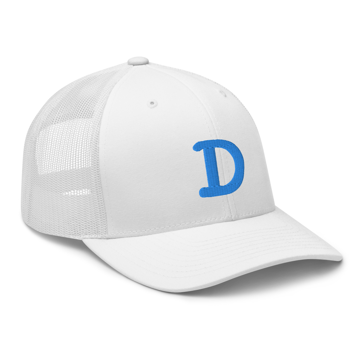 Detroit 'Old French D' Trucker Hat | Azure Embroidery