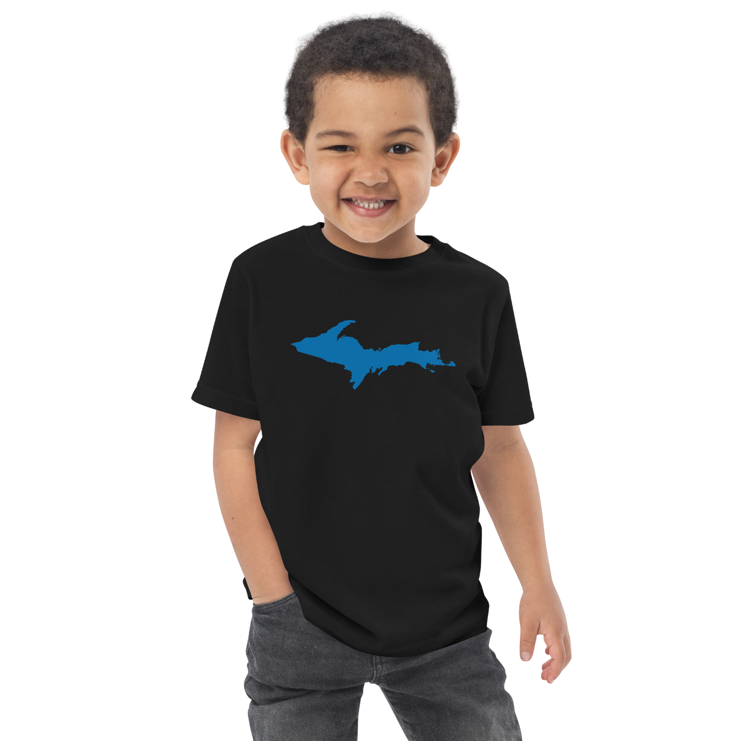 Michigan Upper Peninsula T-Shirt (w/ Azure UP Outline) | Toddler Short Sleeve