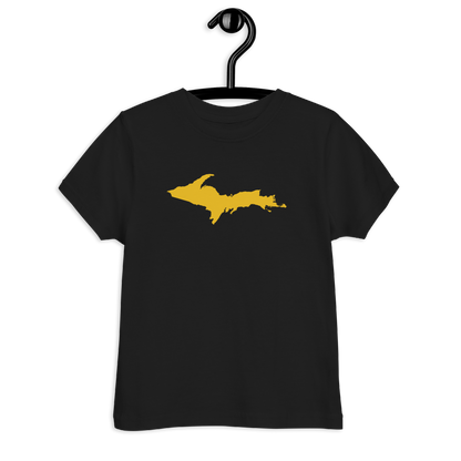 Michigan Upper Peninsula T-Shirt (w/ Gold UP Outline) | Toddler Short Sleeve