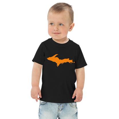 Michigan Upper Peninsula T-Shirt (w/ Orange UP Outline) | Toddler Short Sleeve