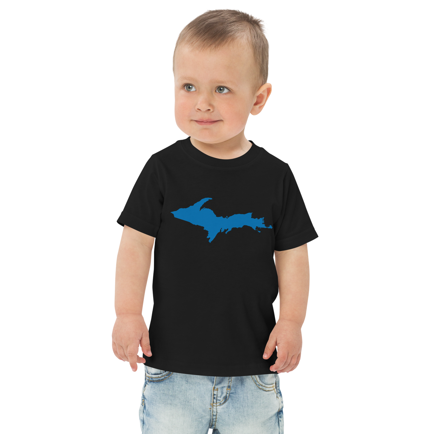 Michigan Upper Peninsula T-Shirt (w/ Azure UP Outline) | Toddler Short Sleeve