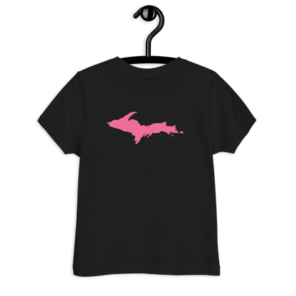 Michigan Upper Peninsula T-Shirt (w/ Pink UP Outline) | Toddler Short Sleeve