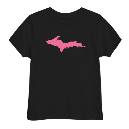 Michigan Upper Peninsula T-Shirt (w/ Pink UP Outline) | Toddler Short Sleeve