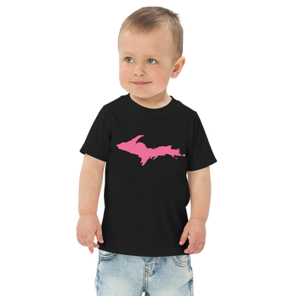 Michigan Upper Peninsula T-Shirt (w/ Pink UP Outline) | Toddler Short Sleeve