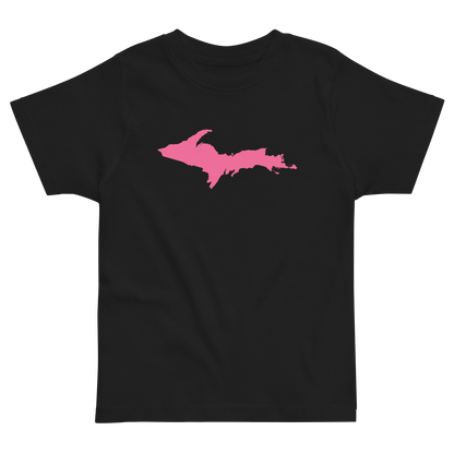 Michigan Upper Peninsula T-Shirt (w/ Pink UP Outline) | Toddler Short Sleeve