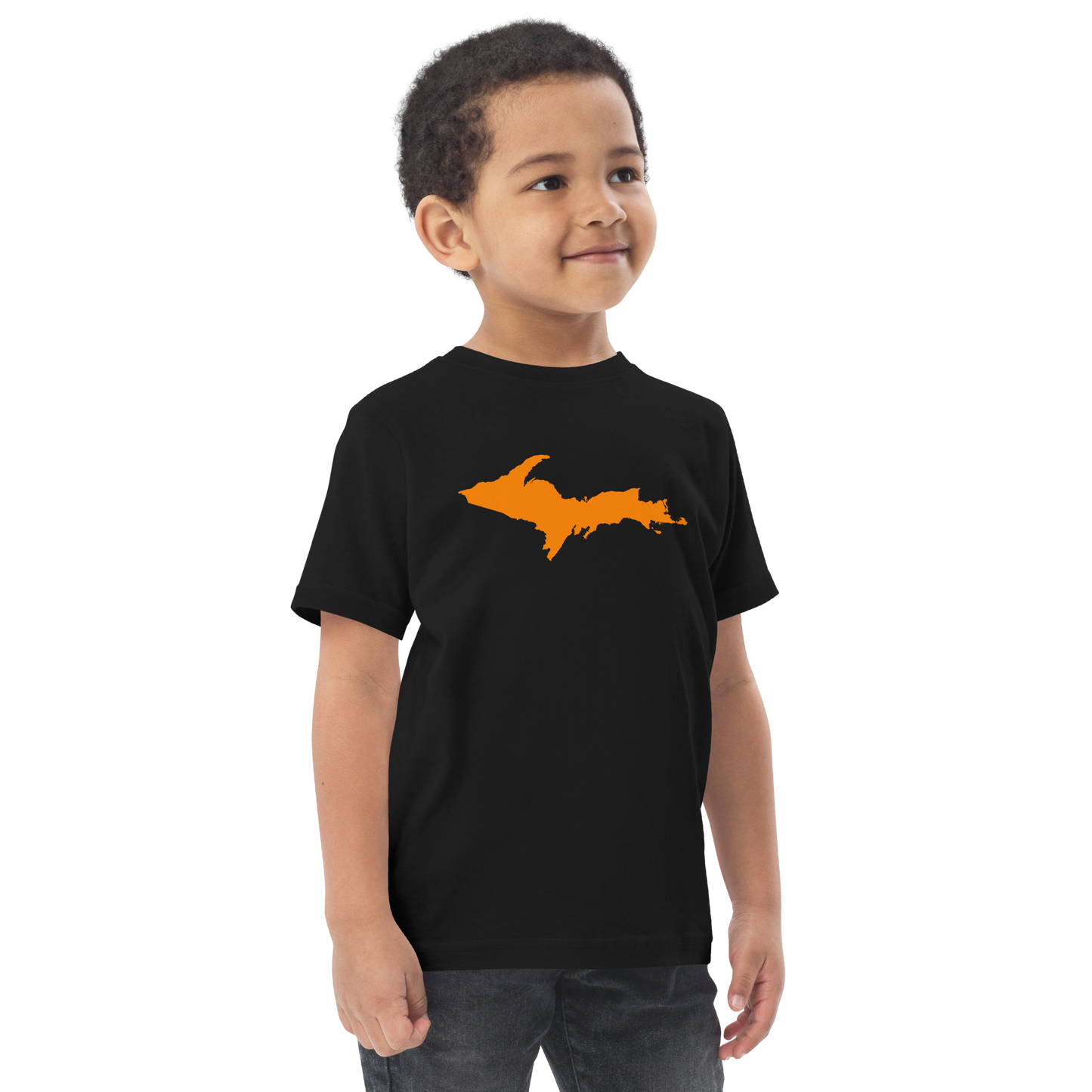 Michigan Upper Peninsula T-Shirt (w/ Orange UP Outline) | Toddler Short Sleeve