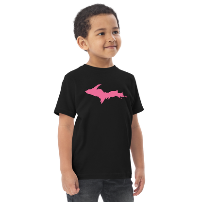 Michigan Upper Peninsula T-Shirt (w/ Pink UP Outline) | Toddler Short Sleeve