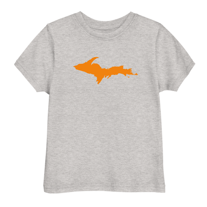 Michigan Upper Peninsula T-Shirt (w/ Orange UP Outline) | Toddler Short Sleeve