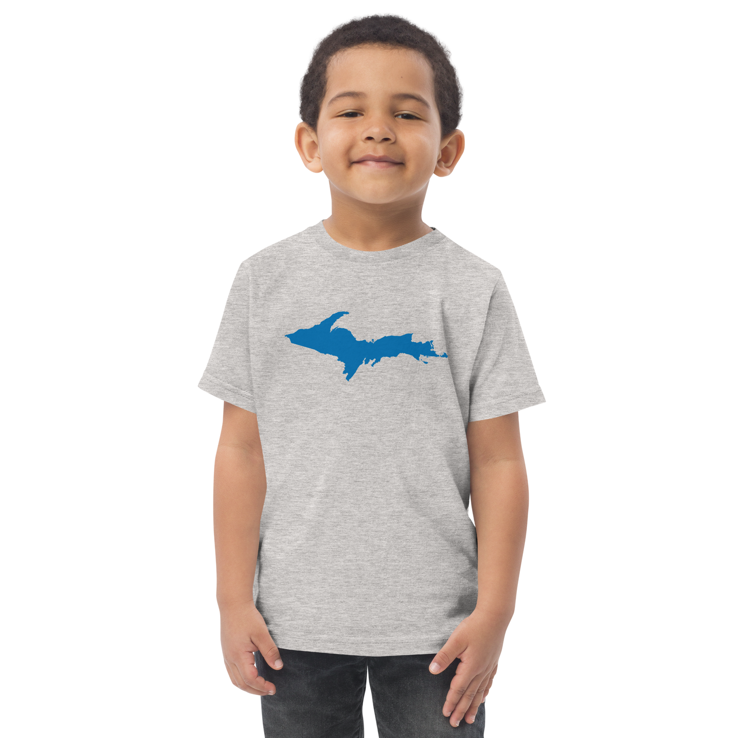 Michigan Upper Peninsula T-Shirt (w/ Azure UP Outline) | Toddler Short Sleeve