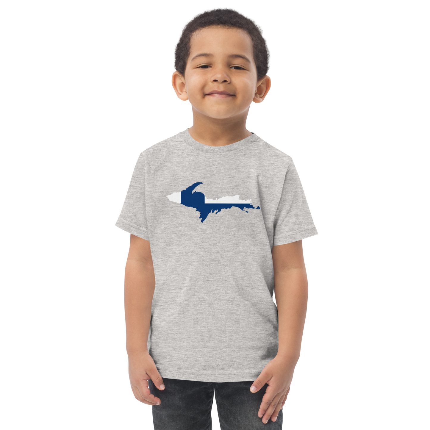 Michigan Upper Peninsula T-Shirt (w/ UP Finland Flag Outline) | Toddler Short Sleeve