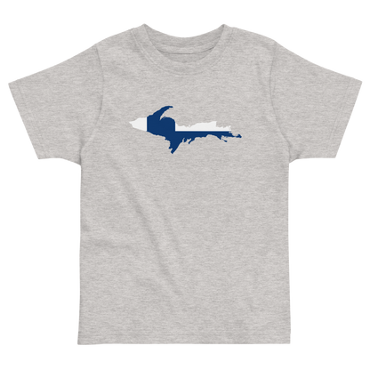 Michigan Upper Peninsula T-Shirt (w/ UP Finland Flag Outline) | Toddler Short Sleeve