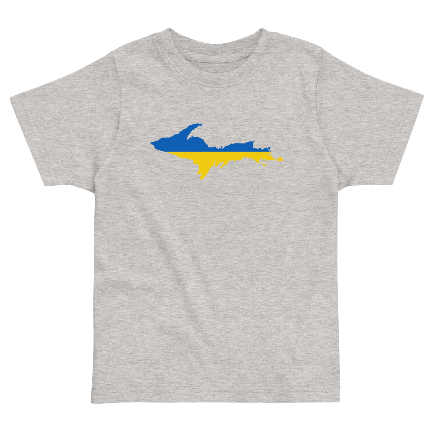 Michigan Upper Peninsula T-Shirt (w/ Ukraine Flag Outline) | Toddler Short Sleeve