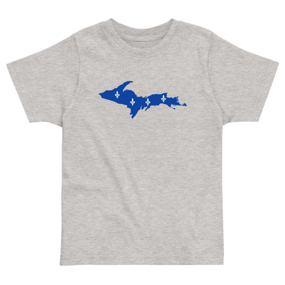 Michigan Upper Peninsula T-Shirt (w/ UP Quebec Flag Outline) | Toddler Short Sleeve