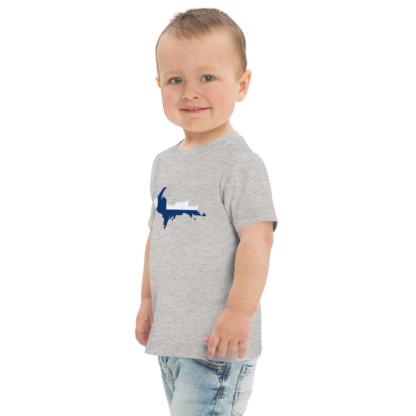 Michigan Upper Peninsula T-Shirt (w/ UP Finland Flag Outline) | Toddler Short Sleeve