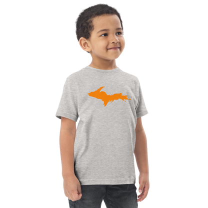 Michigan Upper Peninsula T-Shirt (w/ Orange UP Outline) | Toddler Short Sleeve