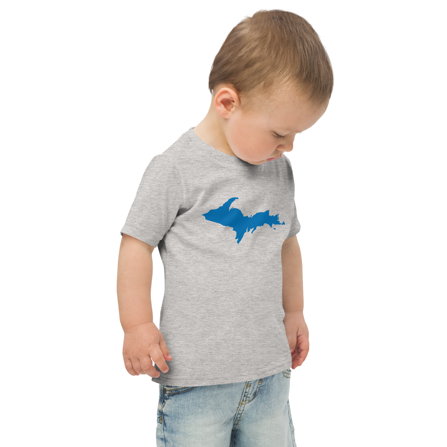 Michigan Upper Peninsula T-Shirt (w/ Azure UP Outline) | Toddler Short Sleeve