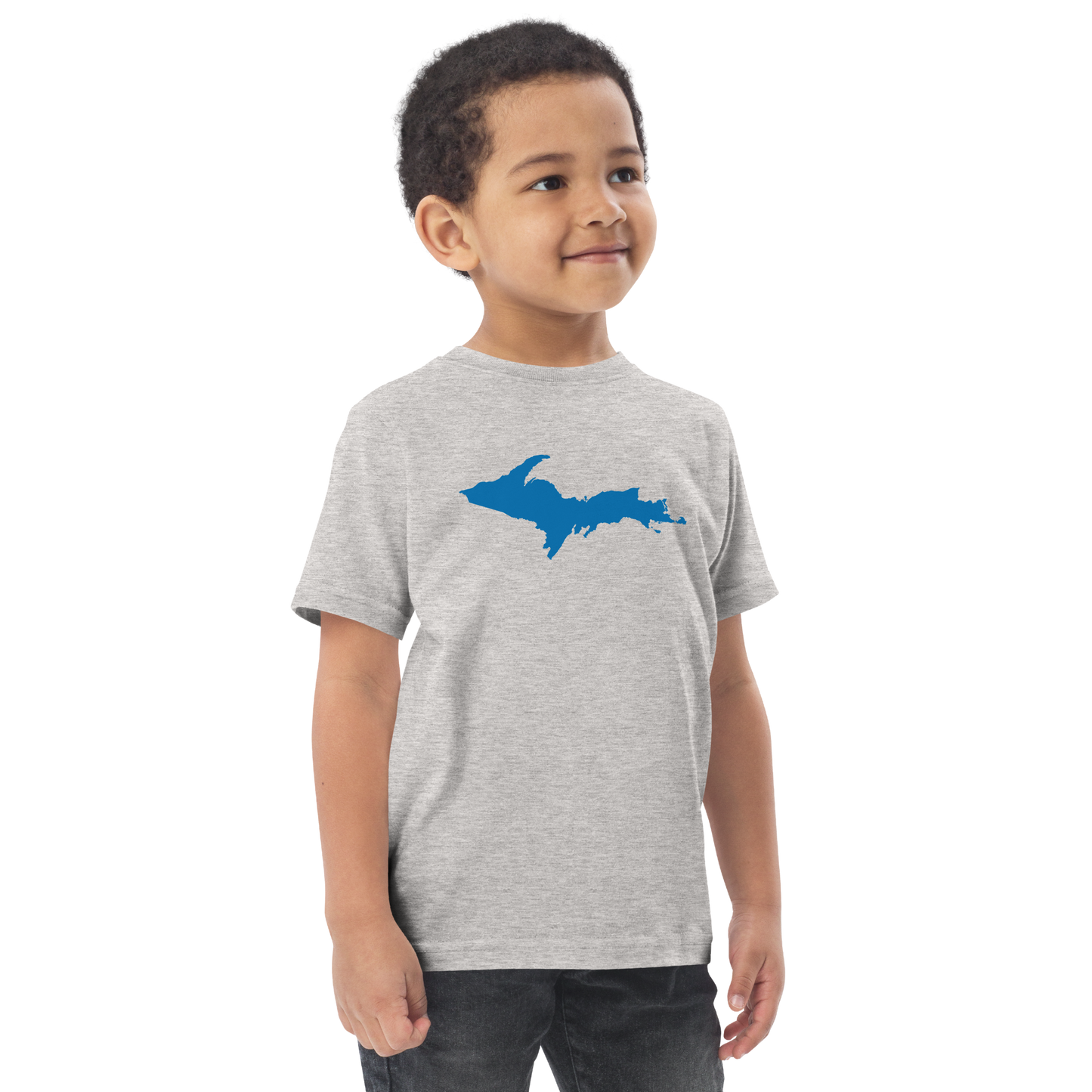 Michigan Upper Peninsula T-Shirt (w/ Azure UP Outline) | Toddler Short Sleeve