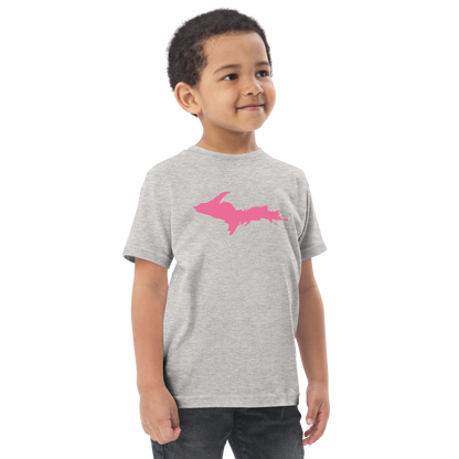 Michigan Upper Peninsula T-Shirt (w/ Pink UP Outline) | Toddler Short Sleeve