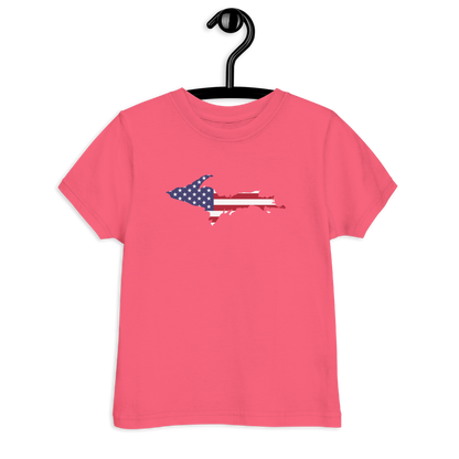 Michigan Upper Peninsula T-Shirt (w/ UP USA Flag Outline) | Toddler Short Sleeve