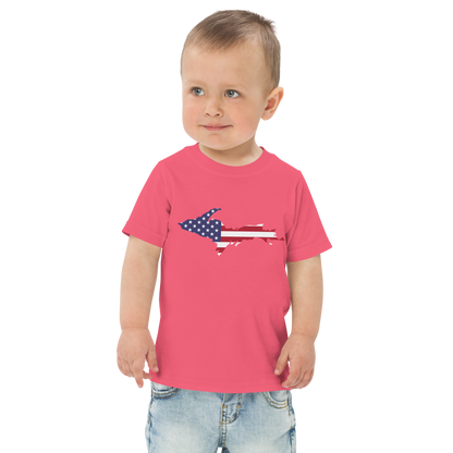 Michigan Upper Peninsula T-Shirt (w/ UP USA Flag Outline) | Toddler Short Sleeve