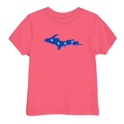 Michigan Upper Peninsula T-Shirt (w/ UP Quebec Flag Outline) | Toddler Short Sleeve