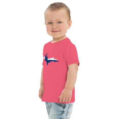 Michigan Upper Peninsula T-Shirt (w/ UP Finland Flag Outline) | Toddler Short Sleeve