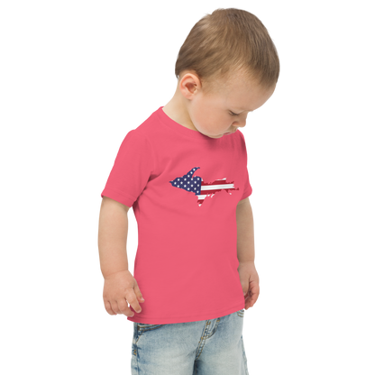 Michigan Upper Peninsula T-Shirt (w/ UP USA Flag Outline) | Toddler Short Sleeve