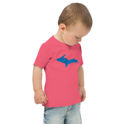 Michigan Upper Peninsula T-Shirt (w/ Azure UP Outline) | Toddler Short Sleeve