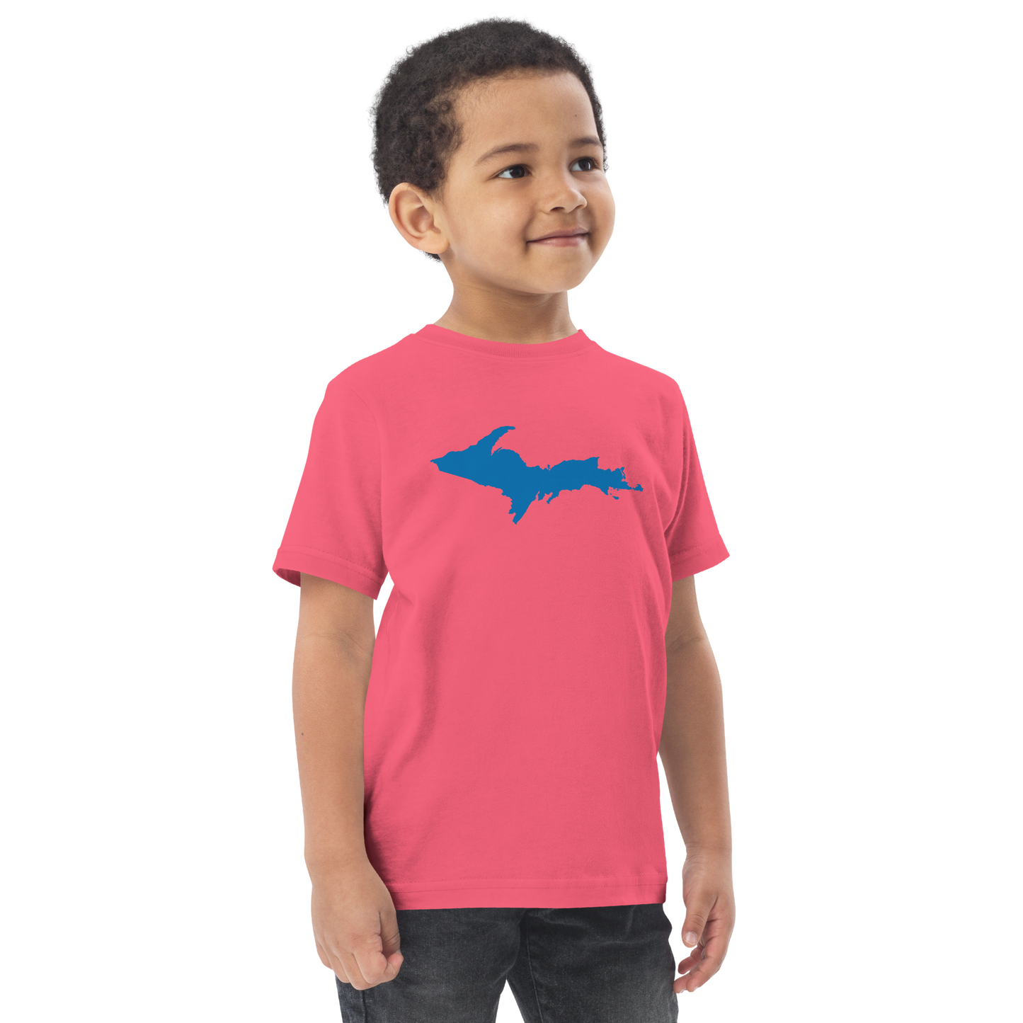 Michigan Upper Peninsula T-Shirt (w/ Azure UP Outline) | Toddler Short Sleeve