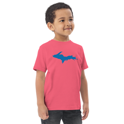 Michigan Upper Peninsula T-Shirt (w/ Azure UP Outline) | Toddler Short Sleeve