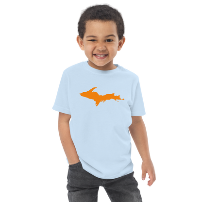 Michigan Upper Peninsula T-Shirt (w/ Orange UP Outline) | Toddler Short Sleeve