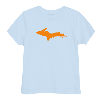 Michigan Upper Peninsula T-Shirt (w/ Orange UP Outline) | Toddler Short Sleeve