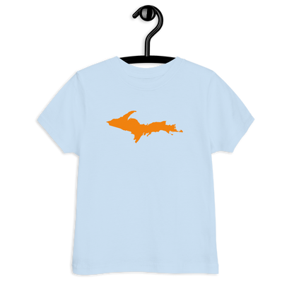 Michigan Upper Peninsula T-Shirt (w/ Orange UP Outline) | Toddler Short Sleeve