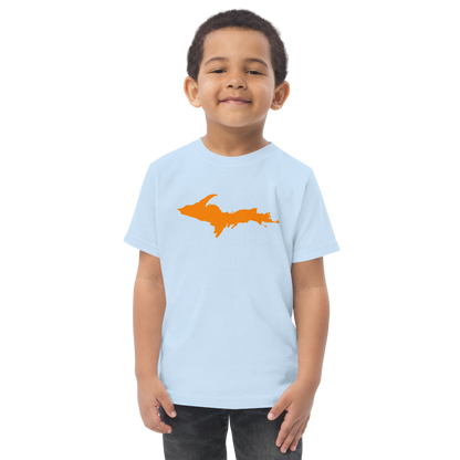 Michigan Upper Peninsula T-Shirt (w/ Orange UP Outline) | Toddler Short Sleeve