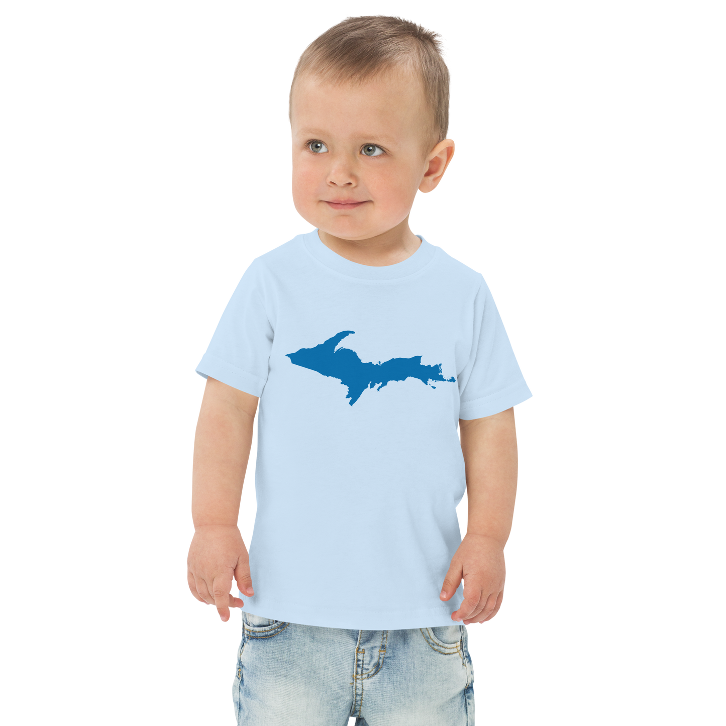 Michigan Upper Peninsula T-Shirt (w/ Azure UP Outline) | Toddler Short Sleeve