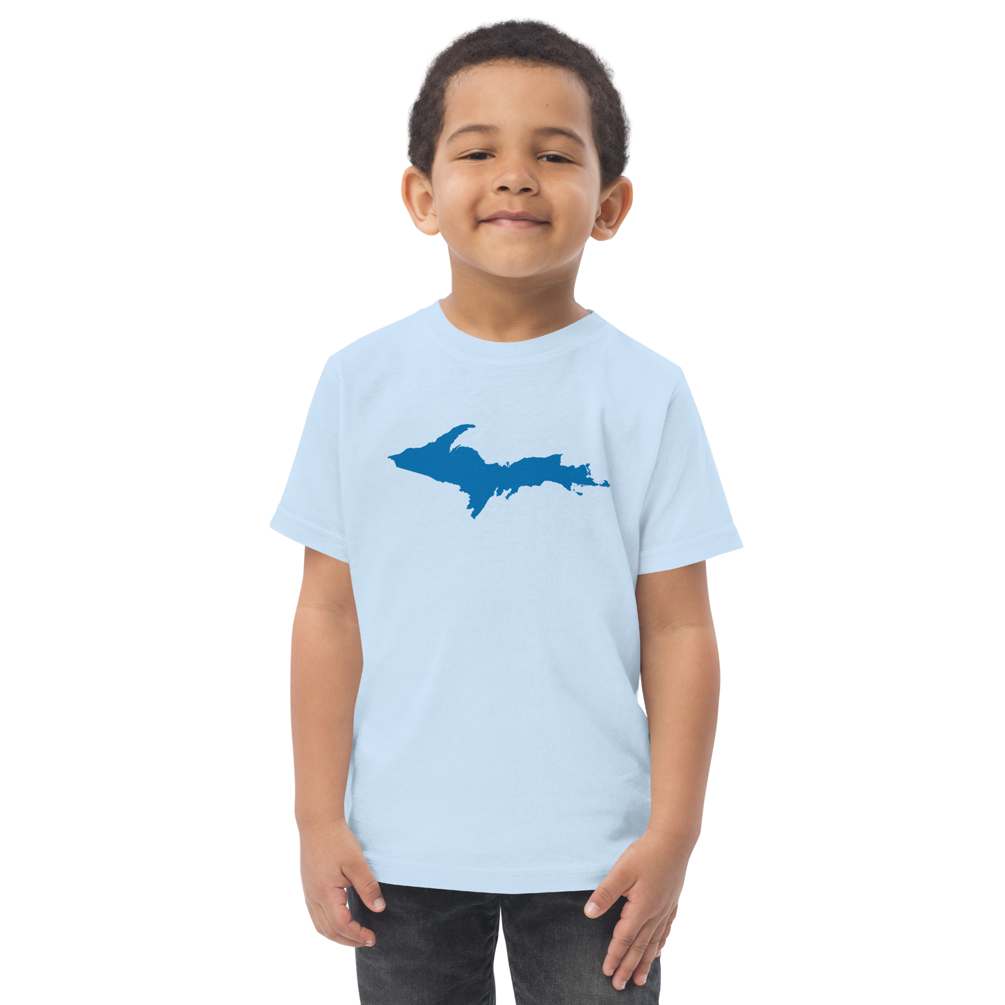 Michigan Upper Peninsula T-Shirt (w/ Azure UP Outline) | Toddler Short Sleeve