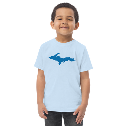 Michigan Upper Peninsula T-Shirt (w/ Azure UP Outline) | Toddler Short Sleeve