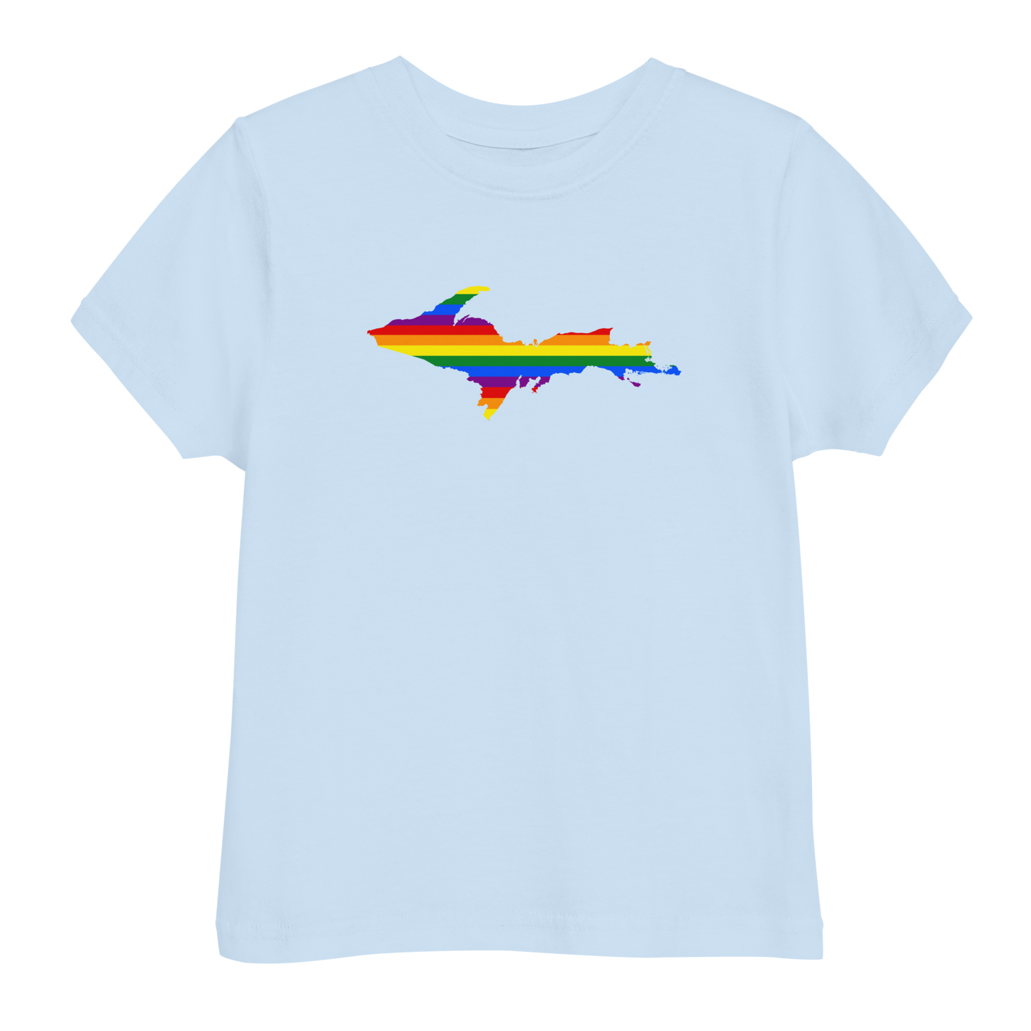 Michigan Upper Peninsula T-Shirt (w/ UP Pride Flag Outline) | Toddler Short Sleeve