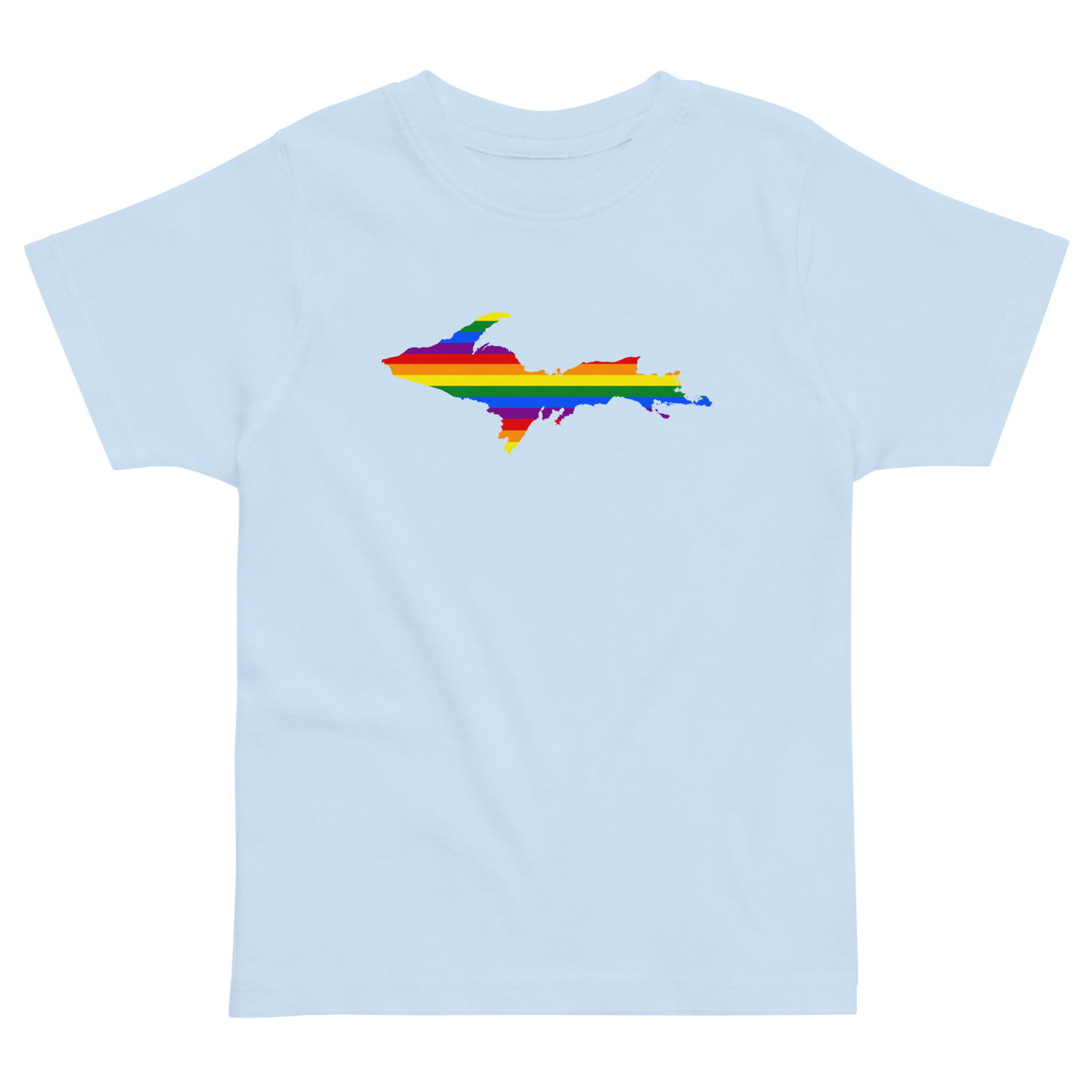 Michigan Upper Peninsula T-Shirt (w/ UP Pride Flag Outline) | Toddler Short Sleeve