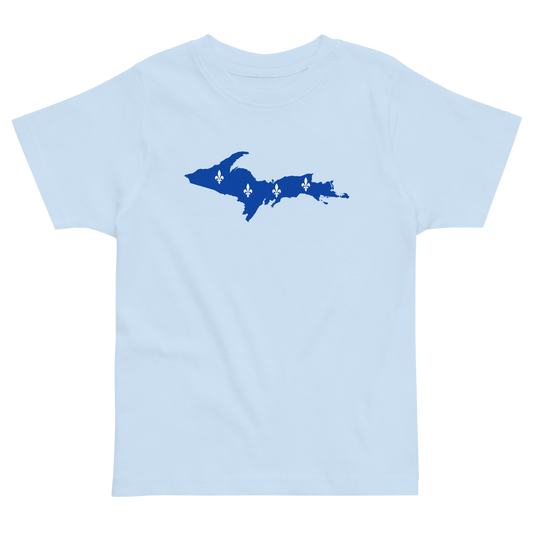 Michigan Upper Peninsula T-Shirt (w/ UP Quebec Flag Outline) | Toddler Short Sleeve