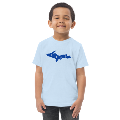 Michigan Upper Peninsula T-Shirt (w/ UP Quebec Flag Outline) | Toddler Short Sleeve