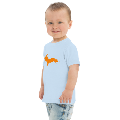 Michigan Upper Peninsula T-Shirt (w/ Orange UP Outline) | Toddler Short Sleeve